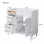 Armoire de salle de bain autoportante polyvalente avec plusieurs tiroirs et tablette réglable pour un rangement optimal