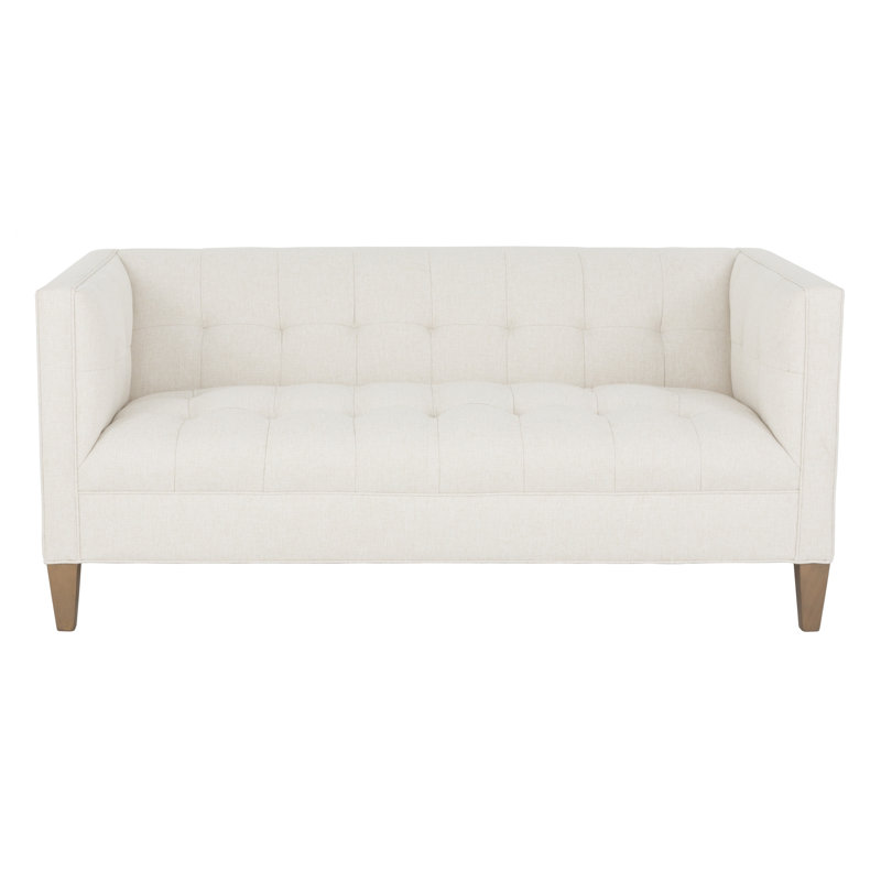 Dominique Leather Loveseat, 1130 Pottery, Montego Bay