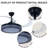 42" Modern Nest-Style  Ceiling Fan With 3 Colors Led Light, 3 Speeds, Timer, Mute Motor