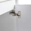 Meuble-lavabo de salle de bain autoportant 24 po avec lavabo en résine blanc brillant (LPB120D24GWH-GRB2440)