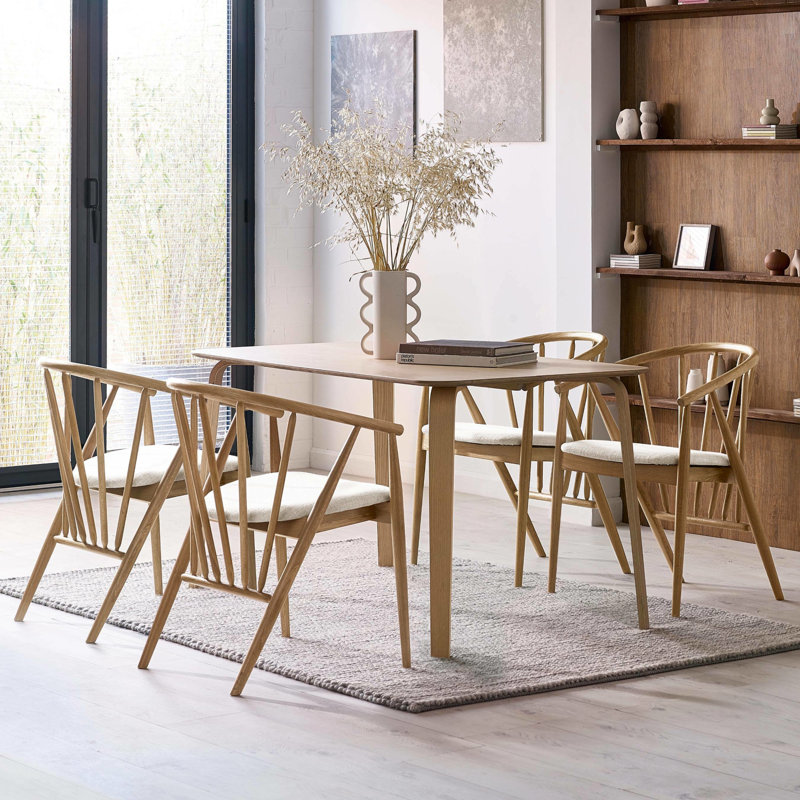 Rory 45.6cm H Fabric Upholstered Spindle Side Chair in Brown