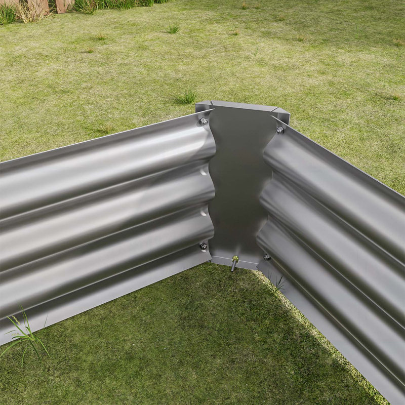 Jardinières en métal avec conception antirouille durable, Noir, 4 x 2 x 1 pi