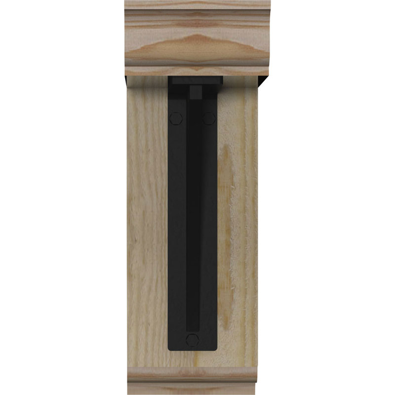 Support de fixation traditionnel 4 po Nevio, H 14 po x P 11 1/2 po, Sapin Douglas de l 4 po x T 2 po (sciage brut)