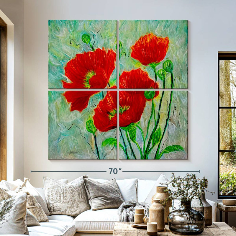 Harnek Red Poppies style contemporain