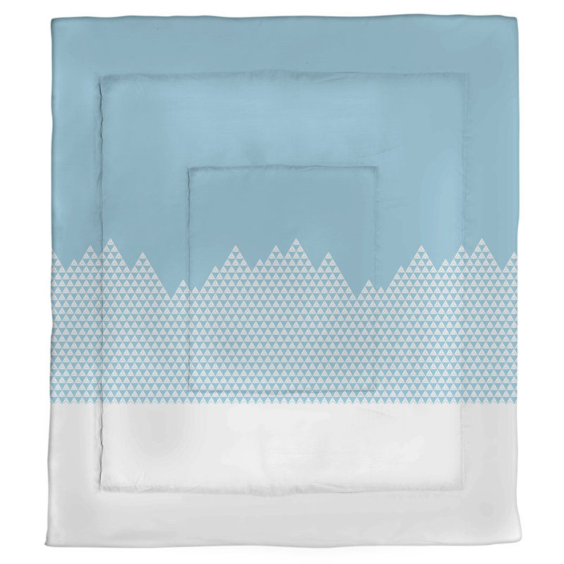 Édredon simple réversible Katelyn Elizabeth Mountain, Édredon simple, Bleu sarcelle