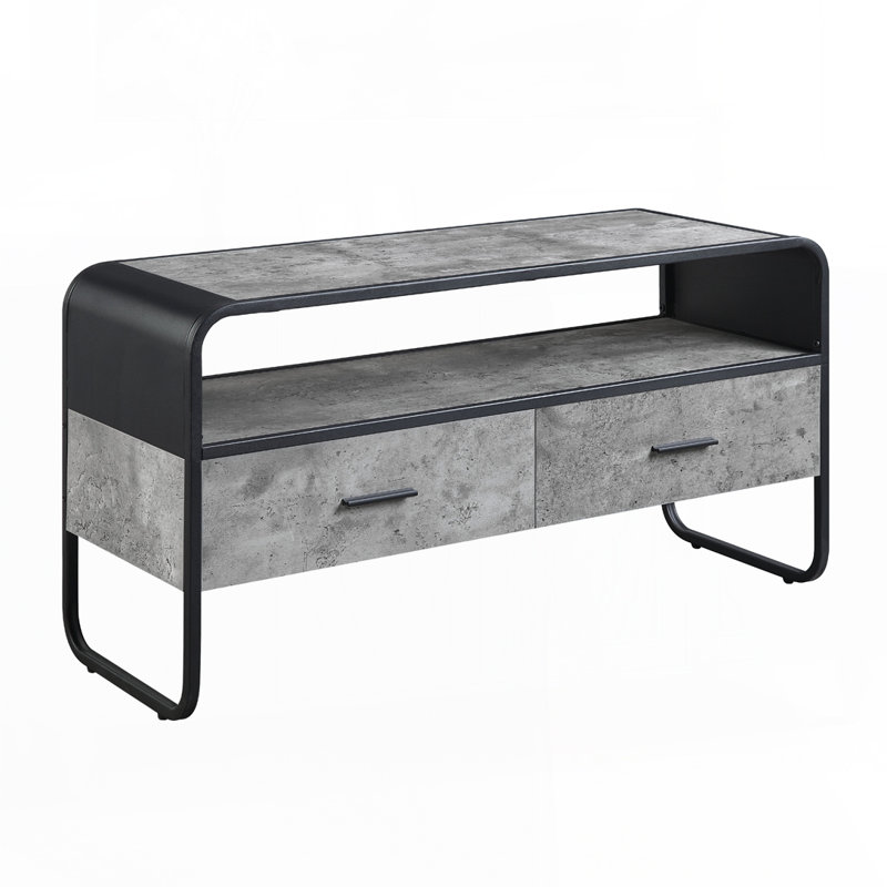 Meuble télé gris et noir Raziela