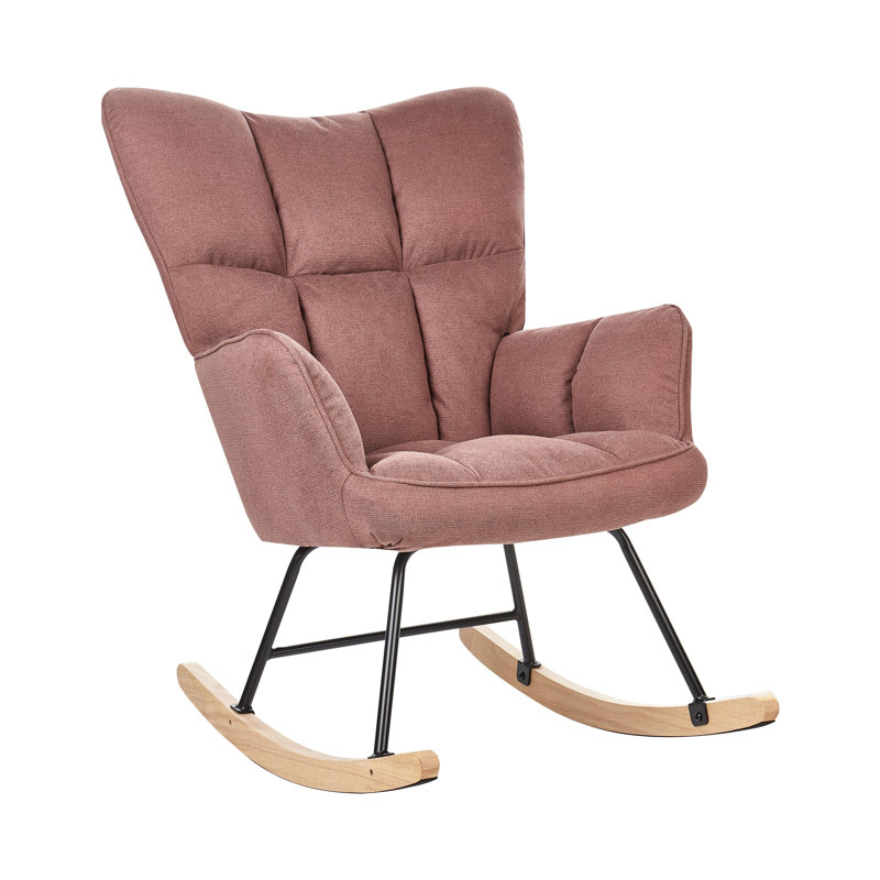 Berton Rocking Chair, Pink Light Wood