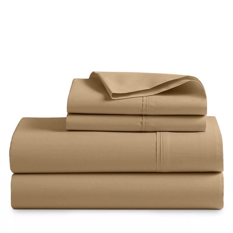 Ensemble de draps Neesa 1200, Taupe, Ensemble de draps pour lit double + un drap-housse