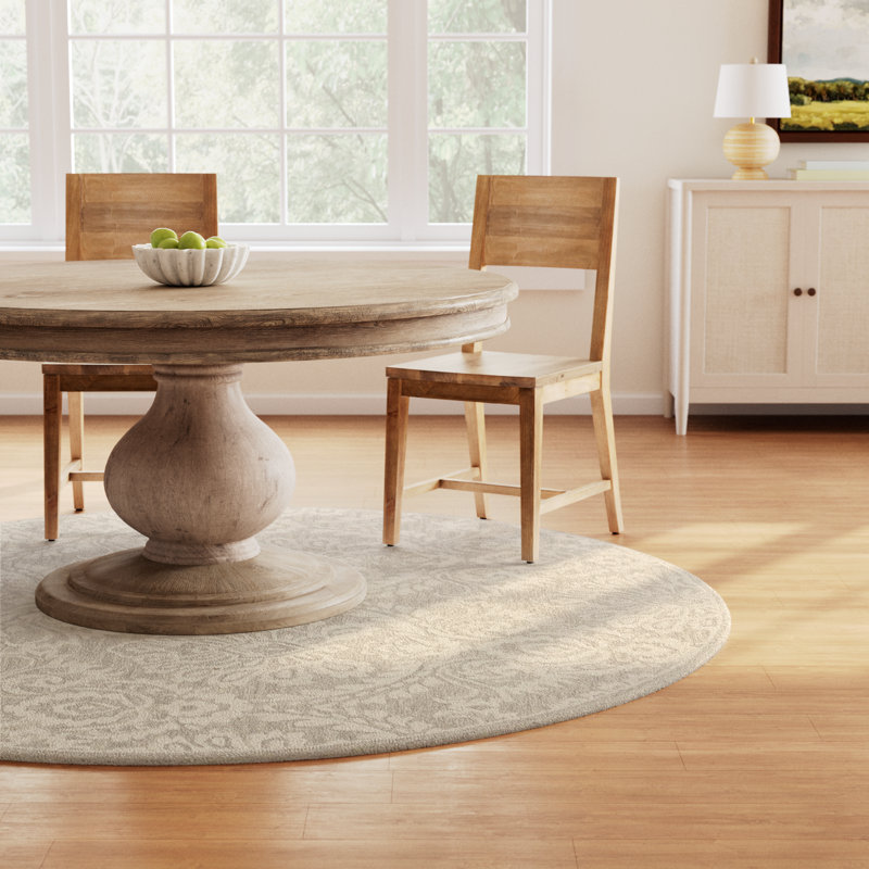 Tansy Wool Floral Indoor Rug, Round 8'