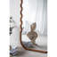 Miroir surdimensionné en bois 31,4 x 1,4 x 74 po avec cadre brun unique