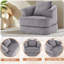 Fauteuil demi-tonneau d'appoint convertible surdimensionné rembourré-884801906