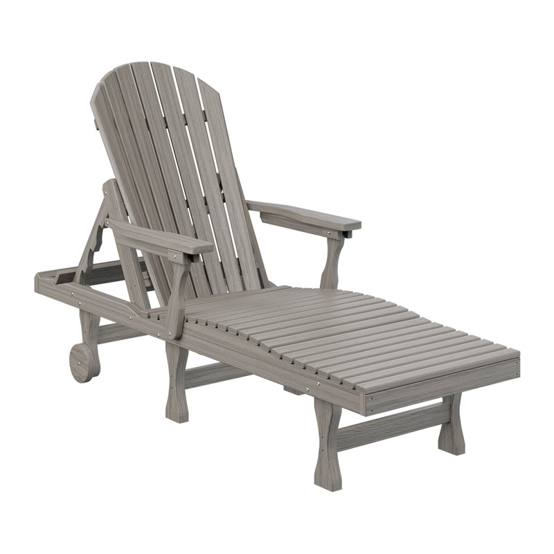 Comfo Back Outdoor Chaise Lounge, Driftwood Gray