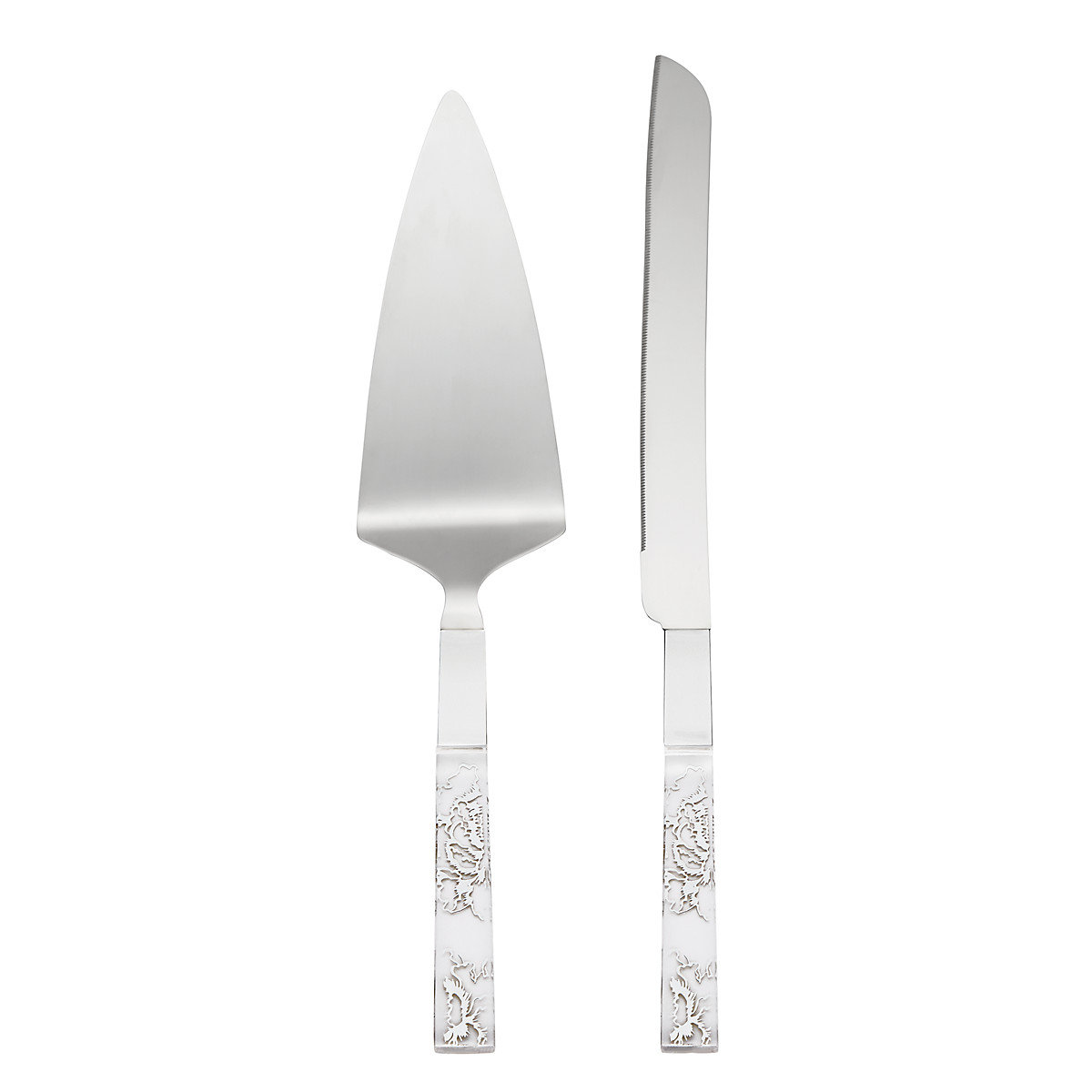 Lenox Silver Peony - Set Di 2 Flute Da Brindisi In Cristallo Con Peonie Incise - 27.3 Cm