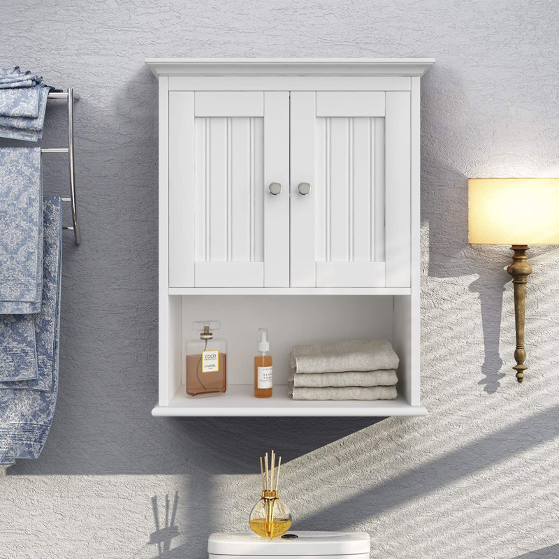 Rangement pour salle de bain Carnstroan, Blanc