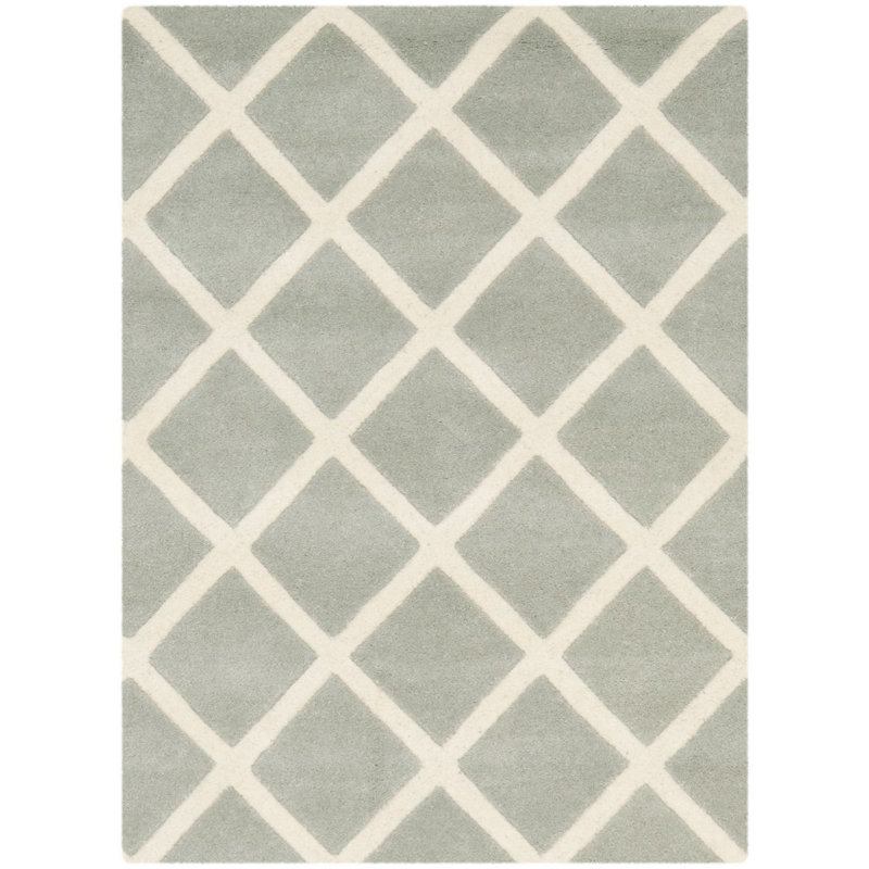 Tapis géométrique en laine touffeté à la main Teresita, Rectangulaire 2 pi x 3 pi
