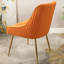 Velvet Dining Chair with Gold Legs