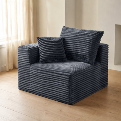 Canapé modulaire contemporain avec revêtement en velours côtelé moelleux pour les espaces de vie modernes et les espaces compacts, avec une conception discrète et une installation facile pour des solutions de sièges polyvalentes dans les chambres à coucher, les cinémas maison et les appartements