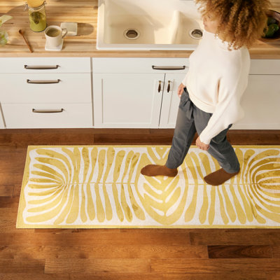 TOWN & COUNTRY LUXE Livie Matisse Cut-Out Everwash Washable Non-Slip Backing Kitchen Runner