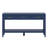 Rectangular Console Table With 1 Shelf And 3 Storage Drawers, Painted Entrance Table, Sofa Side Table With Iron Handles-2110243253