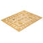 Tapis unique ivoire / jaune noué à la main 8 pi x 10 pi 4 po Lja