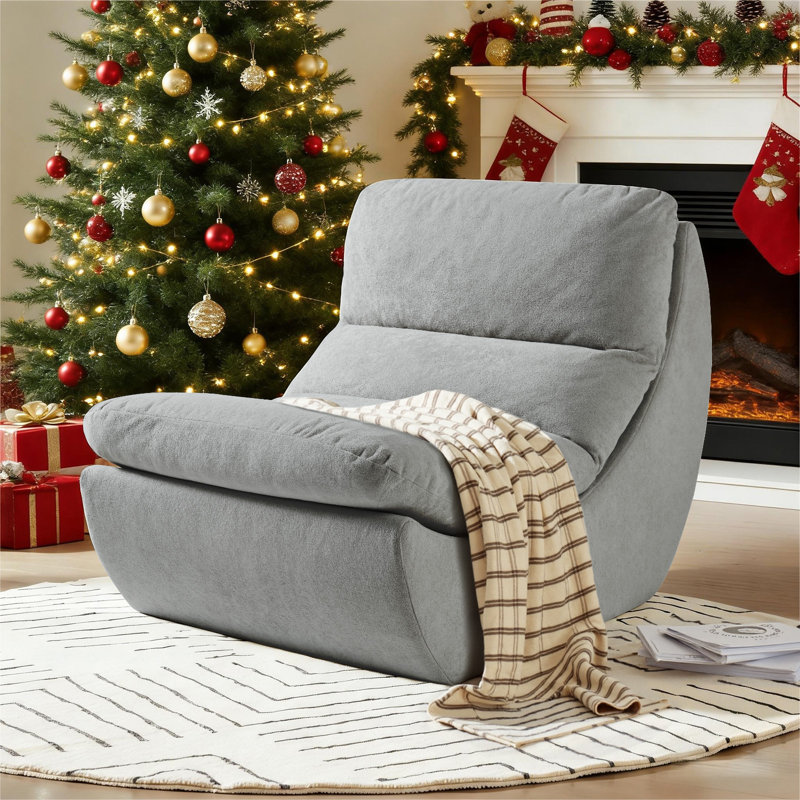 Bean Bag Chair Memory Foam Lunar Comfort Sofa - Machine Washable, Cat-Scratch Resistant Fabric with Side Pockets, Compressed Packaging