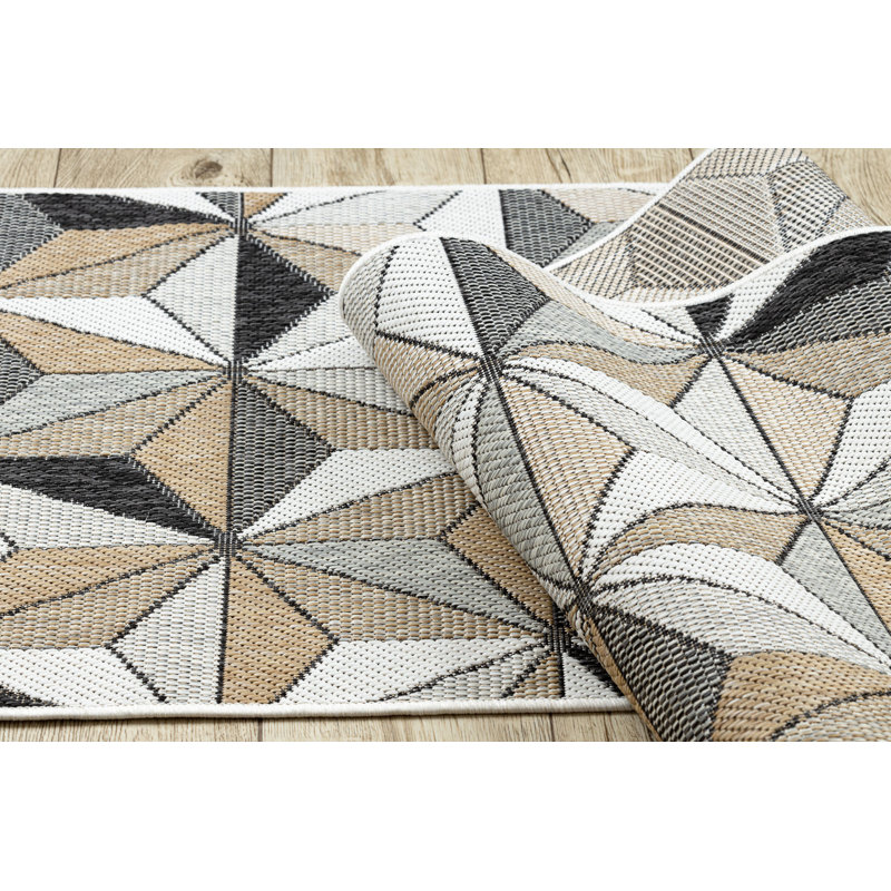 Toeterville Geometric Indoor / Outdoor Area Rug, Runner 80 x 300cm