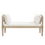 Banc rembourré avec pieds tournés et coussins latéraux-541383019