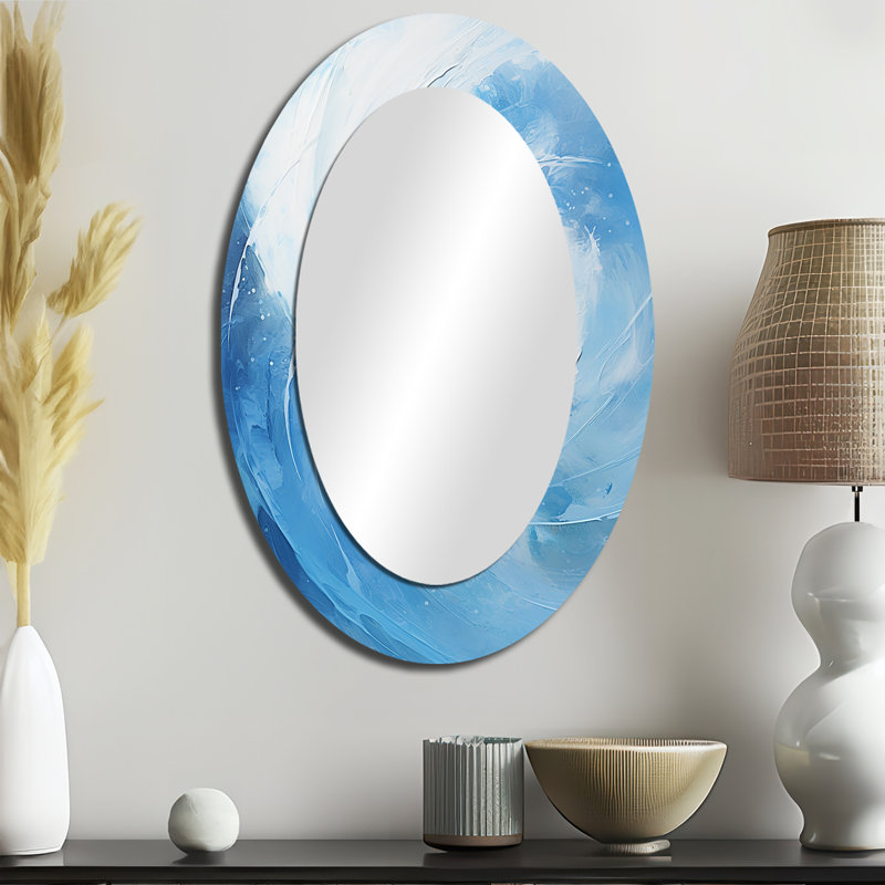 Miroir mural bleu, 36 po x 24 po