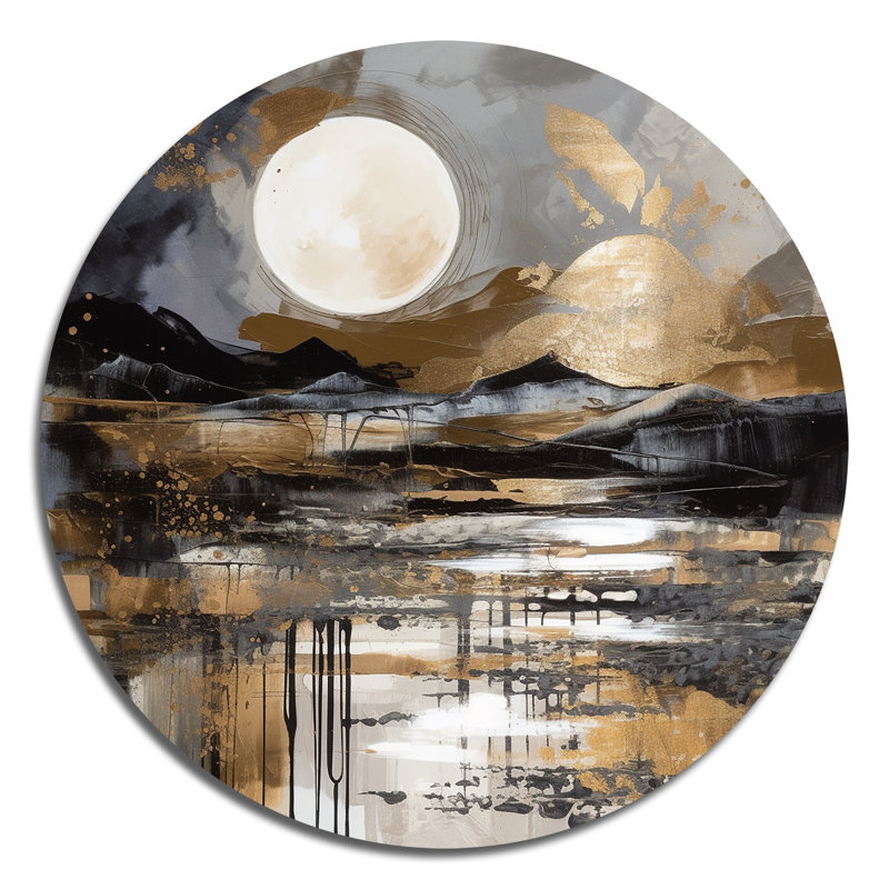 Exploration de la lune dorée en évolution V, H 23 po x l 23 po x P 1 po