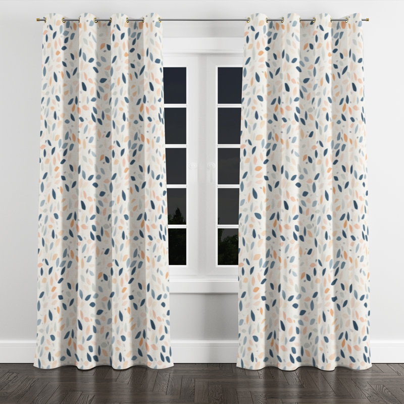 Rideaux obscurcissants Abstract Room - Rideau à œillets Boho, L 52 po x L 120 po, Œillets dorés