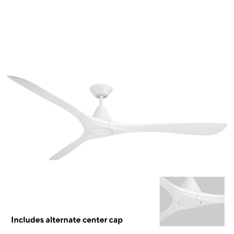  Ventilateur de plafond 72 "à pales en bois naturel avec télécommande incluse, fonctionne avec Alexa et une application Android