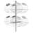 Bucket Rotating Display Rack, White Metal Retail Rack INCLUDING 24 Plastic Clear Bin
