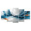 Tourbillon abstrait dans des tons de bleu et d'orange II - ensemble d'art abstrait sur toile