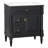 30" Bathroom Vanity With Sink, Black Freestanding Bathroom Cabinet With Flip Drawer & Adjustable Shelf, Solid Rubberwood Frame, MDF Panels & Metal Handles-796840083-796840082