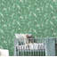 Rouleau de papier peint feuilles tropicales L 33 pi x l 20,5 po Phyllis-1028526747