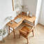 Bureau de coin simple en bois massif de cerisier