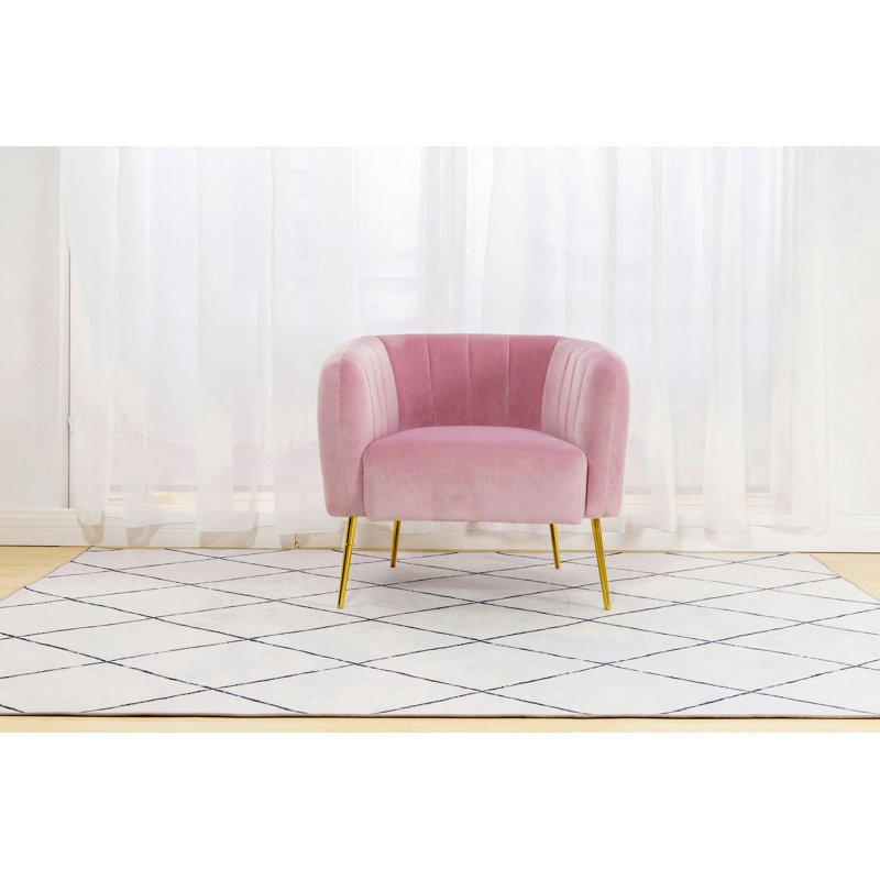 Diego Velvet Armchair, Pink