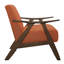 Chaise de style rétro Brockenhurst en orange: bois massif, tissu texturé, orange noyer Revêtement: structure en bois, finition-125223516