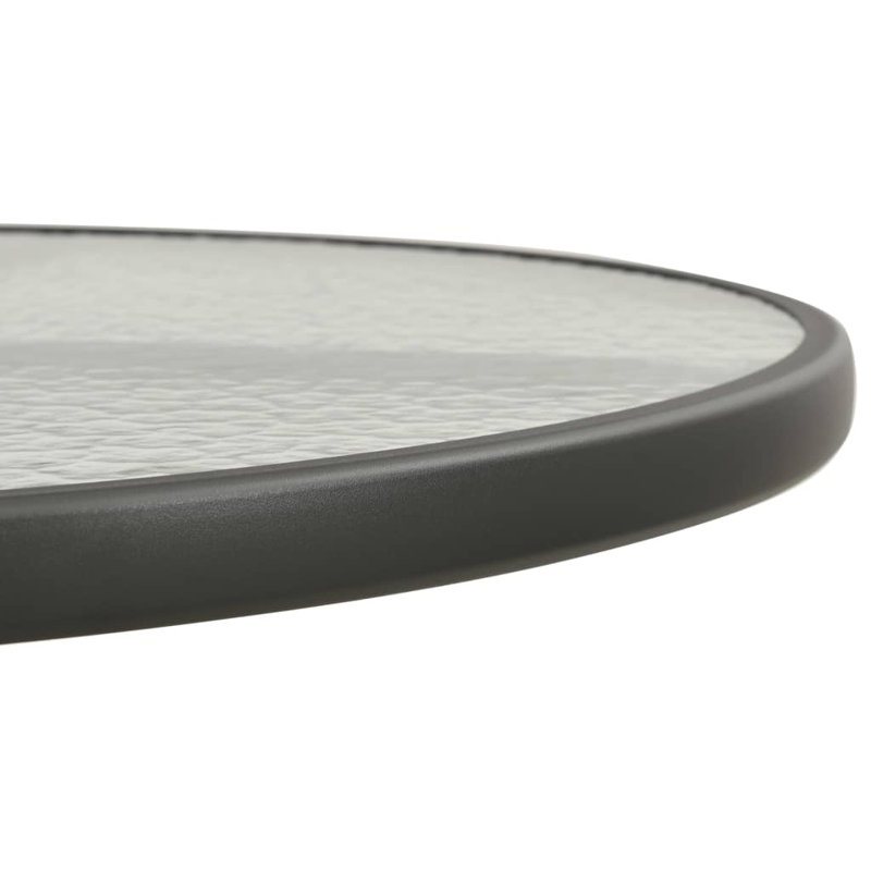 Table d'extérieur en verre Meral, H 28 po x l 31,5 po x L 31,5 po