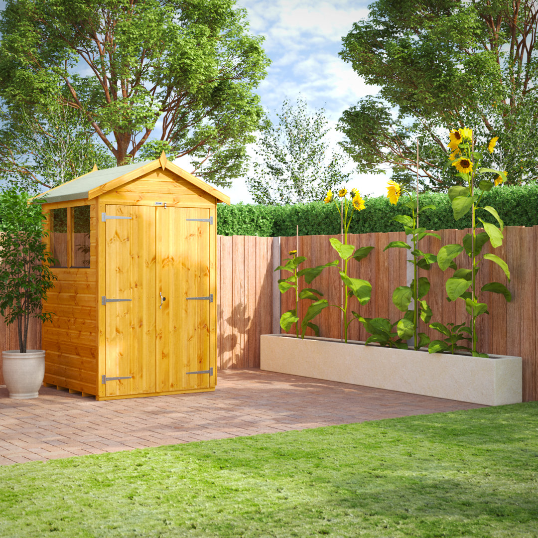 4.3 ft. W x 4.4 ft. D Solid Wood Tongue & Groove Steep Slope Garden Shed