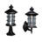 Black Low Voltage Solar Powered Integrated LED Metal Fence Post Cap Light 8 In. X 8 In.