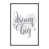 Toile avec cadre gris