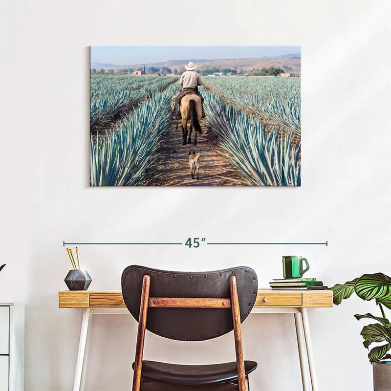 «Inspecting Agave Plantation», reproduction sur toile, H 24 po x l 36 po x P 1,25 po