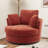 Achorn 42" W Recessed Arm Slipcovered Swivel Barrel Chair-1626819423
