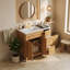 Ensemble de meuble-lavabo en bois 36 po (lavabo inclus) avec 2 portes à fermeture douce, 3 tiroirs à fermeture douce, tablette réglable