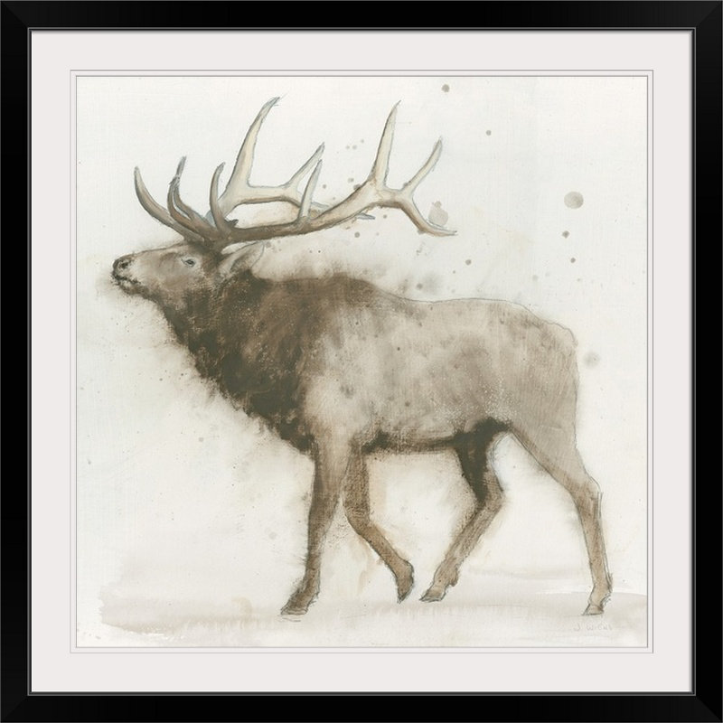 «Elk» par Ieuan, reproduction d'art, H 35 po x l 35 po x P 1,5 po, Toile