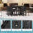4 - Person 32.1"  Square Dining Set Outdoor Patio Chair and Table  All-weather for Small Space-1437324162