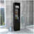 Black Wengue 2-Shelf Rectangle Linen Cabinet