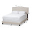 Lit double tapissier standard Gandert, beige clair H 50,90 po x l 58,60 po x L 78,90 po Gandert-29885488-29885487