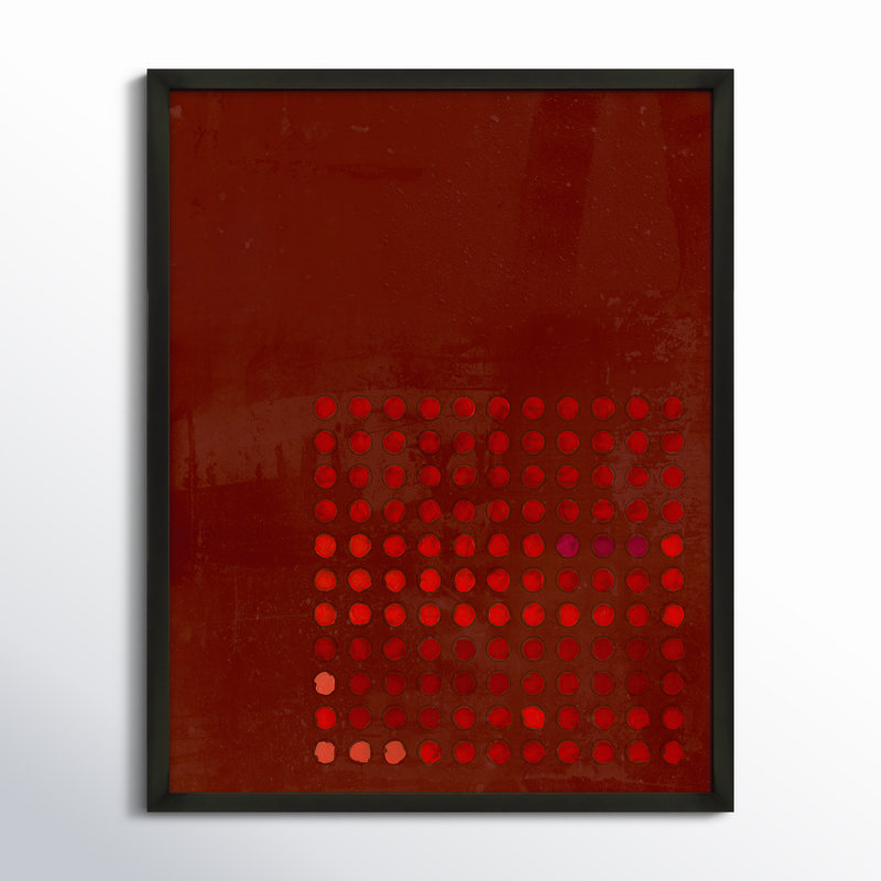 Circles In Squares 7 by Jacques Pilon, Black, 38" H x 30" W x 1.25" D
